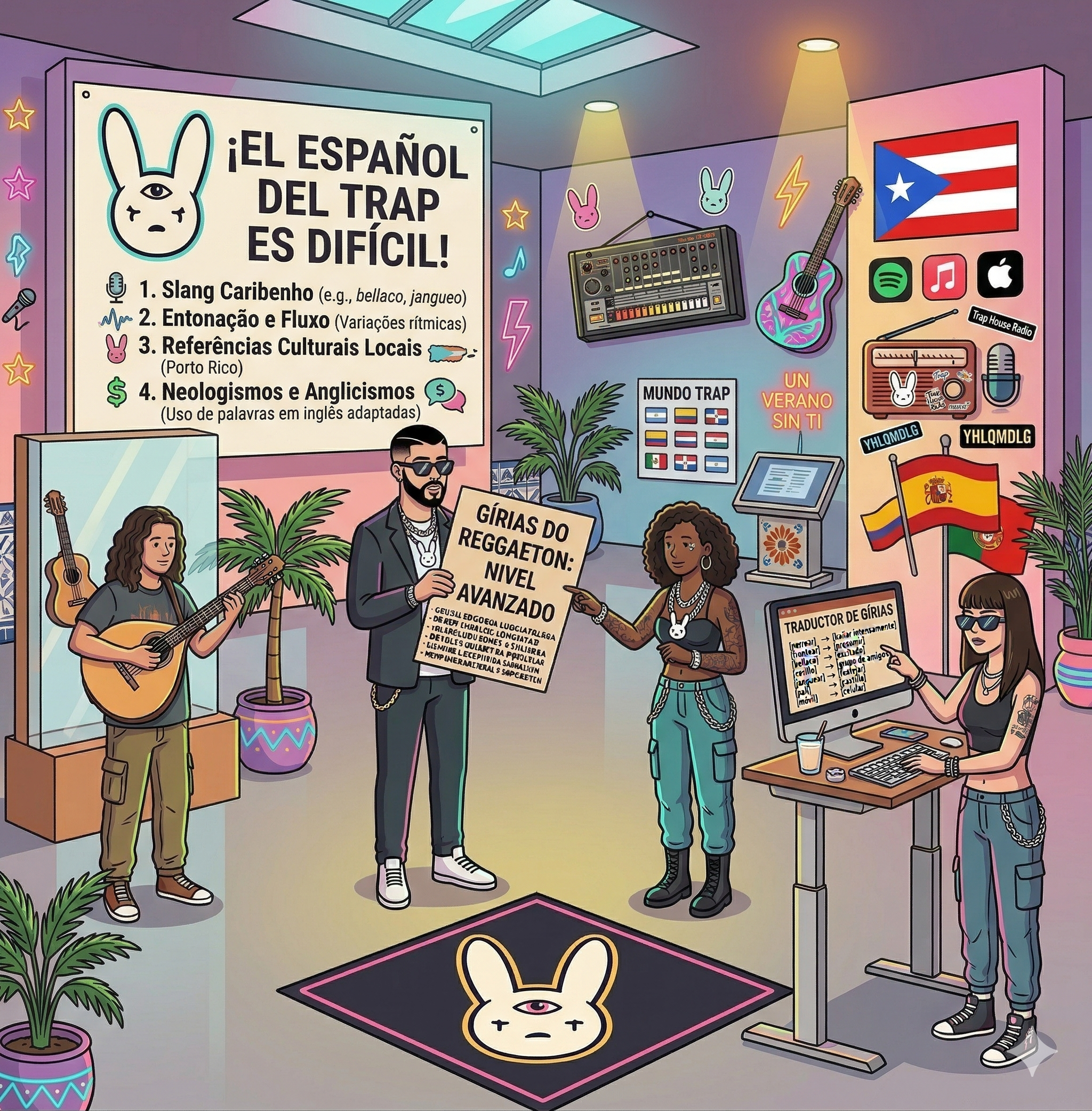 Bad Bunny: Aprenda Espanhol com o Fenômeno da Música Latina